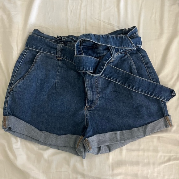 Express High Waist Denim Shorts - Picture 1 of 6